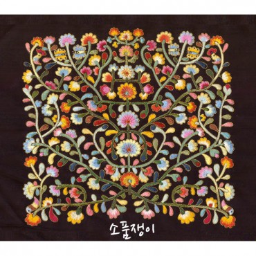 모란당초문손자수판매-검정색,250*250mm